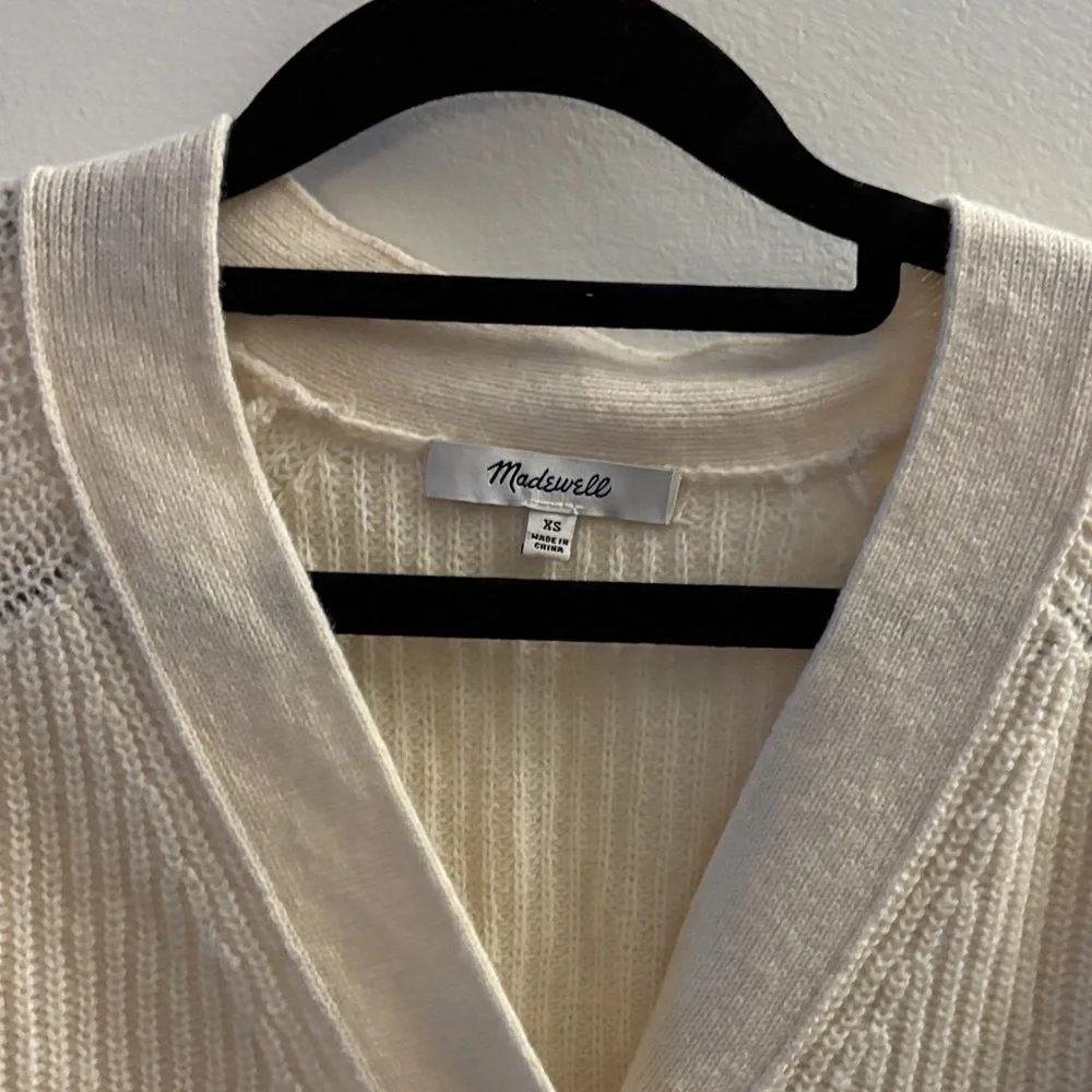 Madewell Cream Button-Up Cardigan - Picture 3 of 6